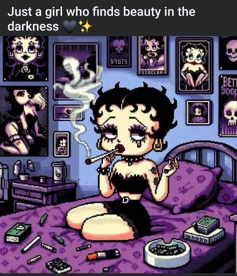 Betty Boop Pixel Art Grid, Baddie Cartoon Pfp, Baddie Wallpaper, Baddie Vibes, Betty Boop Art, Betty Boop Pictures, Hippie Art, Funky Art, Wallpaper Iphone Cute