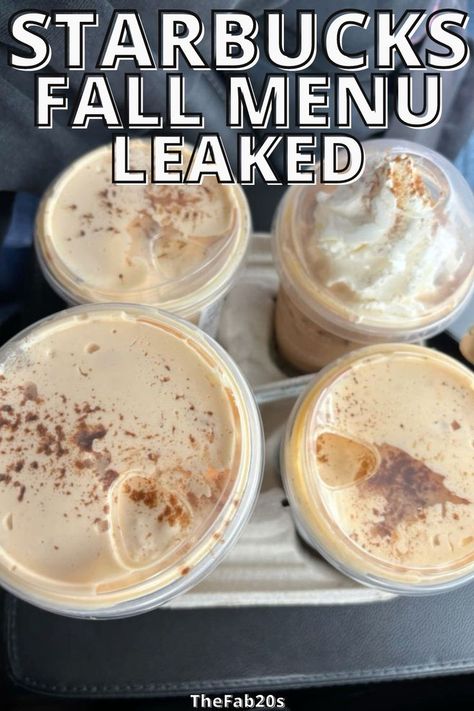 The Starbucks Drinks Fall 2024 Menu just got leaked! These are the delicious fall menu items you can find at starbucks this season... Starbucks Drinks Fall, Fall Starbucks, Fall Menu, Starbucks Menu, Starbucks Drinks Recipes, At Starbucks, Pumpkin Latte, Fall Treats, Starbucks Drinks