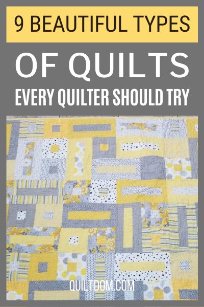 9 Types of Quilts Every Quilter Should Try (Beautiful quilt images included) Types Of Quilts, Quilt Boards, Handmade Quilts For Sale, Crumb Quilt, English Paper Piecing Quilts, Charm Quilt, Beginner Quilt Patterns, Embroidered Quilts, Modern Quilt Patterns