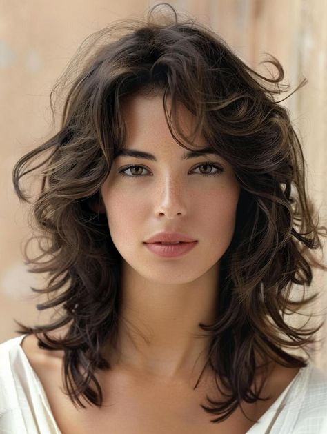 Big Wavy Curls Short Hair, Wavy Haircut With Curtain Bangs, Thick Wavy Shoulder Length Hair, Medium Hair Layers Wavy, Best Haircut For Frizzy Wavy Hair, Layers For Naturally Wavy Hair, Short Frizzy Hair Haircuts, Thick Wavy Short Haircuts, Haircut For Medium Wavy Hair