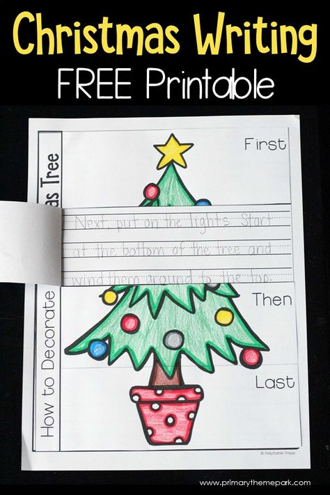 How to Decorate a Christmas Tree Writing Prompt Free Printable #christmaswriting #christmasactivityforkids #christmaslearning Christmas Tree Writing Activity, Christmas Read Alouds With Activities, 2nd Grade Christmas Activities, 3rd Grade Christmas Activities, Christmas Primary School, Christmas Ela Activities, How To Decorate A Christmas Tree, Christmas Tree Activities, Christmas Writing Activities