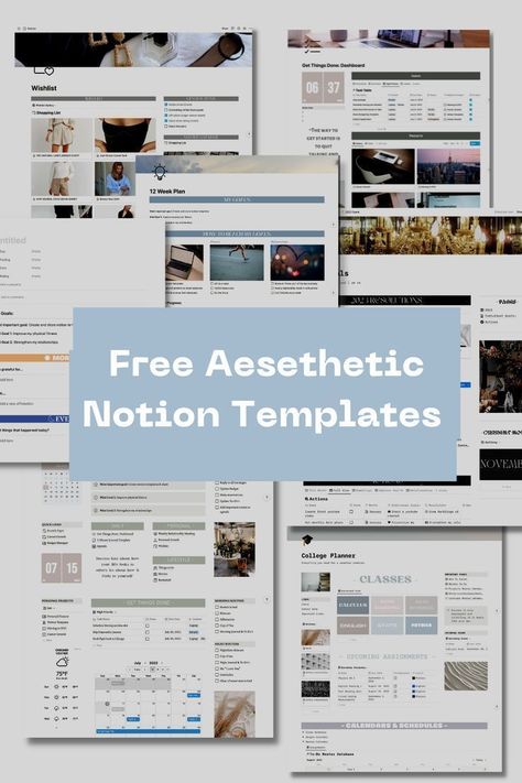 Notion Templates: Aesthetic, College & School College Notion Template, College Notion Template Free, Notion Template College Student, College Application Notion Template, Notion School Calendar, Study Planner Free, Simple Daily Planner, Student Dashboard, Daily Routine Planner