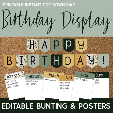 Birthday Bulletin Boards Office, Happy Birthday Classroom Display, Staff Birthday Bulletin Board, Diy Bulletin Board Classroom, Happy Birthday Charts For Classroom, Happy Birthday Board Ideas, Employee Birthday Board, Staff Birthday Board, Diy Bulletin Board Border