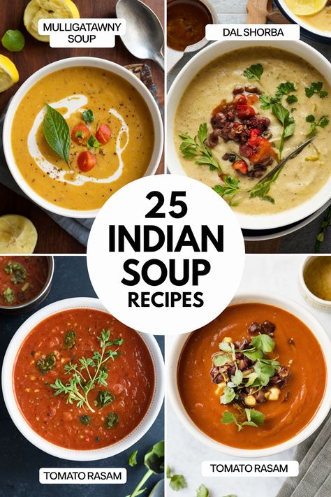 Dive into the vibrant world of Indian soup recipes! From classic mulligatawny to comforting dal shorba, discover traditional favorites and easy-to-make homemade options. Explore authentic flavors and explore a world of deliciousness. Indian Soup Recipes, Red Lentil Curry Soup, Easy Indian Food, Dal Curry, Thai Coconut Soup, Indian Soup, Sweet Corn Soup, Creamy Mushroom Soup, Homemade Soups