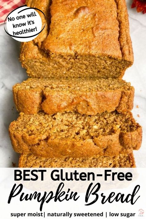 Gluten-Free Pumpkin Bread (One Bowl + Naturally Sweetened!) - Secretly Healthy Home Pumpkin Bread With Spelt Flour, Bob Mills 1 To 1 Flour Recipes Bread, Gluten Pumpkin Recipes, Gluten Free Pumpkin Zucchini Bread Recipes, Pumpkin Banana Recipes Gluten Free, Gluten Free Pumpkin Bread Oat Flour, Healthy Gluten Free Pumpkin Desserts, No Sugar Added Pumpkin Bread, Gluten Free Dairy Free Refined Sugar Free Pumpkin Bread