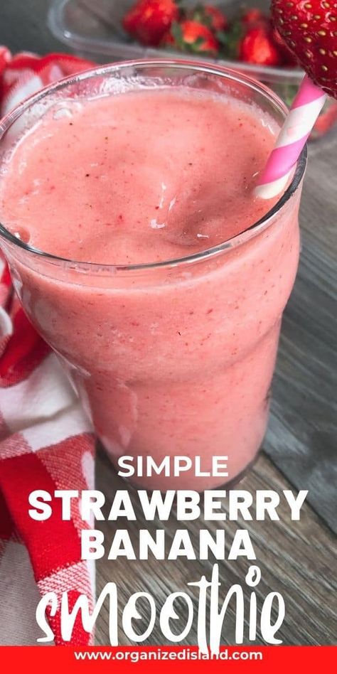 Smoothie Base Ideas, Strawberry Banana Smoothie No Yogurt, Smoothie Recipes No Yogurt, Fruit Juice Smoothie Recipes, Smoothie Recipes Without Yogurt, Frozen Strawberry Smoothie, Strawberry Banana Yogurt Smoothie, Frozen Fruit Smoothie Recipes, Basic Smoothie Recipe