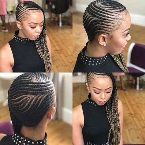 20 Stunning Summer Protective Hairstyles 2021 – Coils and Glory Long Cornrows, Lemonade Braids Hairstyles, African Hair Braiding Styles, Braided Cornrow Hairstyles, Hair Cute, Feed In Braid, Cool Braid Hairstyles, Cool Braids, Natural Hair Braids