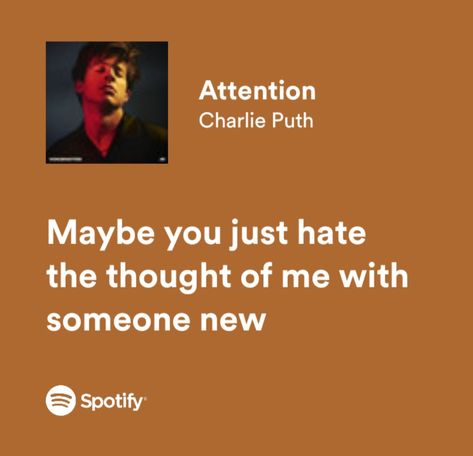 Spotify Quotes
#charlieputh Attention Charlie Puth Spotify, 8 Letters Lyrics, Charlie Puth Lyrics, Attention Charlie Puth, Spotify Quotes, Monster Wall, Spotify Songs, Zara Larsson, Playlist On Spotify