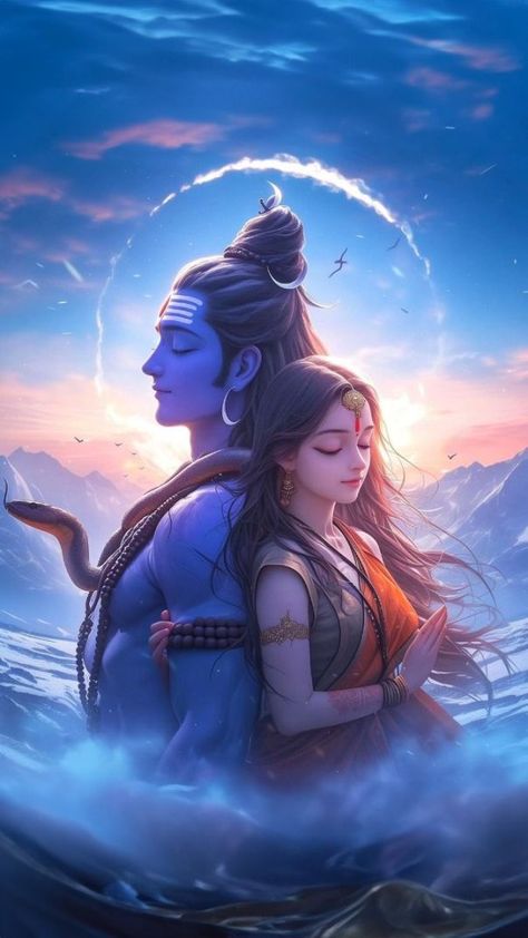 Shiv Ji Images Hd, Shiv Shakti Hd Images, Shivan Parvati Wallpaper Hd Wallpapers, Shivaparvathi Images Hd Wallpaper, Mahadev Photos Lord Shiva, Lord Shiva Anime Art, Shivshakti Images, Shiv Ji And Parvati Ji, Shiva Parvati Images Hd