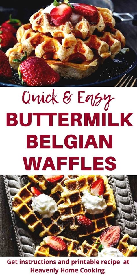 Buttermilk Waffles Belgian, Caramel Syrup Recipe, Buttermilk Waffles Recipe, Freezable Breakfast, Belgian Waffle Recipe, Healthy Smoothie Bowls, Belgian Waffles Recipe, Buttermilk Waffles, Blueberry Waffles