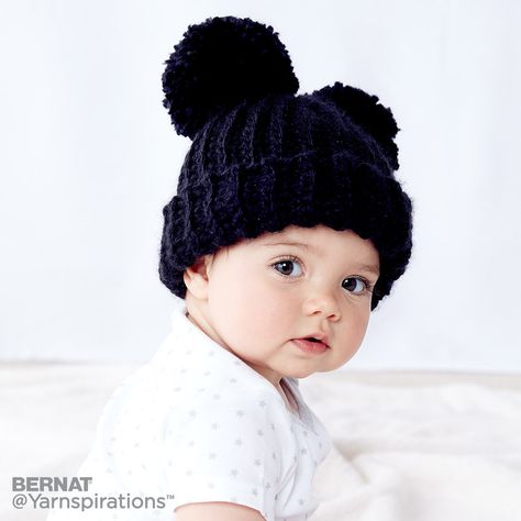 Adorable Pompom Crochet Hat Crochet Baby Hats Free, Crochet Pom Pom Hat, Crochet Toddler Hat, Crochet Family, Crochet Baby Hats Free Pattern, Crochet Baby Boy Hat, Crochet Baby Cap, Baby Hat Free Pattern, Crochet Hats For Boys