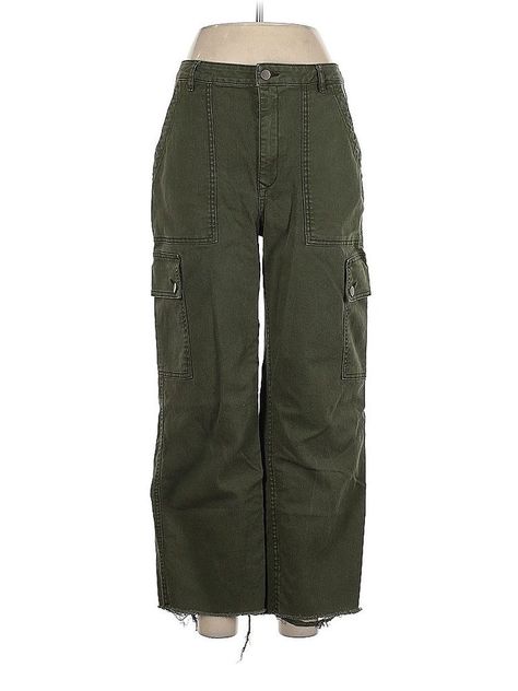 Hollister Cargo Pants, Green Cargo Pants Outfit, Grunge Pants, Cargo Pants For Women, Y2k Pants, Pants Baggy, Baggy Cargo Pants, Cargo Pants Outfit, Green Cargo Pants