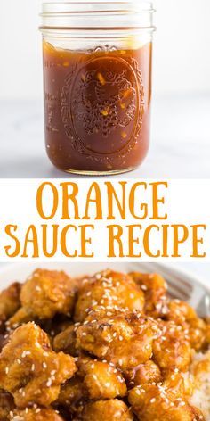 How To Make Orange Sauce, Chicken With Orange Sauce, Mandarin Orange Sauce, Sauce For Stir Fry, Orange Chicken Marinade, Tofu Cauliflower, Chicken Orange, Orange Tofu, Sweet N Sour Sauce Recipe