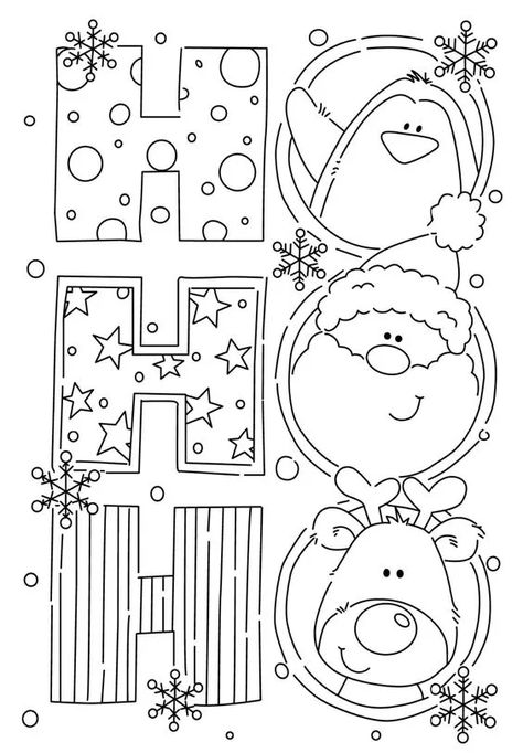 Free Christmas Digi Stamps, Digi Stamps Free, Christmas Coloring Page, Album Decor, Cheap Stamps, Christmas Coloring Sheets, Photo Album Diy, Navidad Diy, Letter H