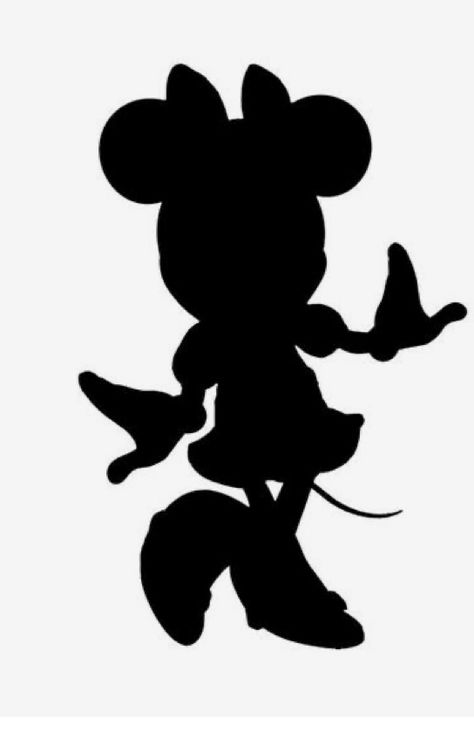 Mickey Mouse Stencil, Disney Characters Silhouettes, Minnie Silhouette, Minnie Mouse Silhouette, Deco Disney, Cartoon Silhouette, Mermaid Birthday Party Decorations, Disney Silhouette, Disney Silhouettes