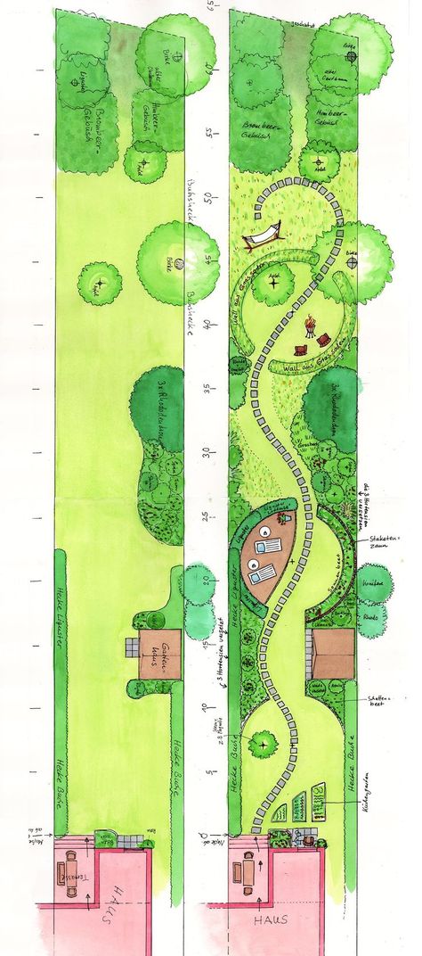 Pool Location In Yard, Garden Design Layout Landscaping, Narrow Garden, Landscape Design Drawings, Garden Design Layout, Garden Design Plans, Landscape Design Plans, Landscape Architecture Design, Have Inspiration