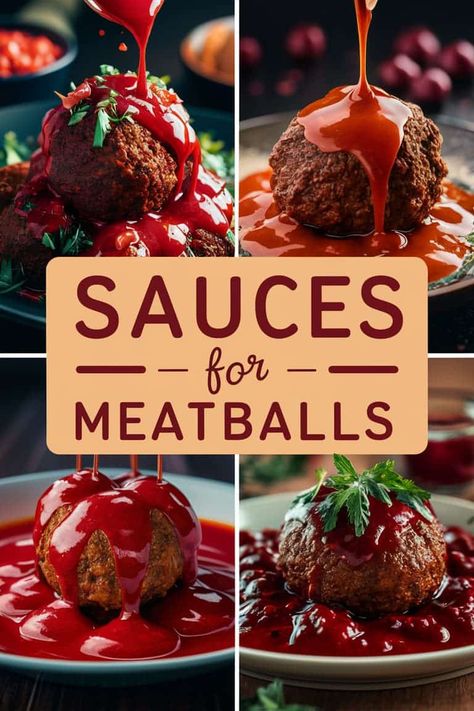 25 Sauces for Meatballs That Will Blow Your Taste Buds Away – Happy Muncher Ideas For Meatballs, Easy Meatball Sauce, Chili Sauce Meatballs, Meatballs Sauce Recipe, Sweet Meatballs, Sauce Ideas, Meatballs And Rice, Meatball Sauce, Meatball Pasta