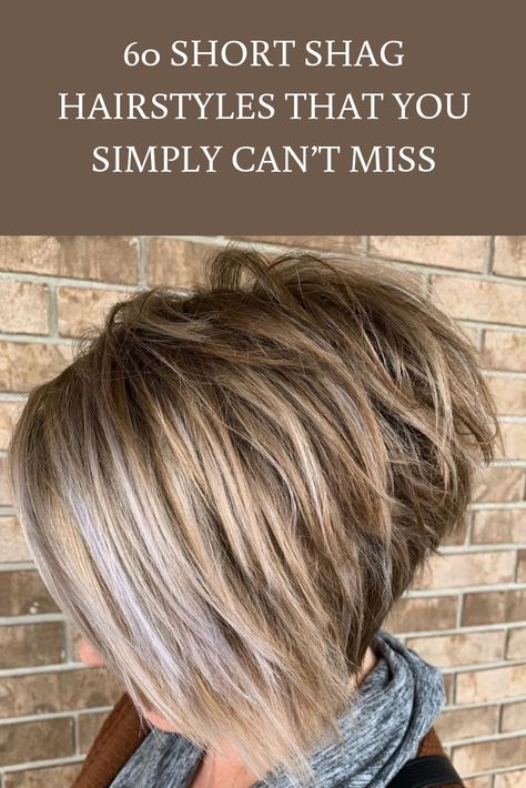 Back Of A Stacked Bob Haircut, Women’s Stacked Haircut, Short Choppy Inverted Bob, Short Wavy Inverted Bob, Angeled Haircut Short, Inverted Bob With Layers Choppy, Inverted Pixie Bob Hairstyles, Blonde And Brown Hair Color Peekaboo, Styling Inverted Bob