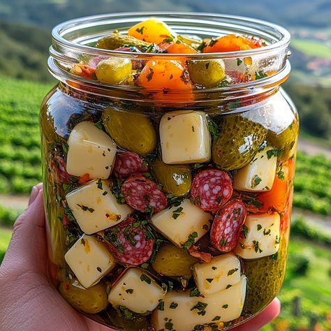 Marinated Cheese Appetizer, Salami Appetizer, Pickle Appetizers, Marinated Cheese, Cheese Appetizer, Havarti Cheese, Havarti, Best Appetizer Recipes, Thanksgiving Appetizers