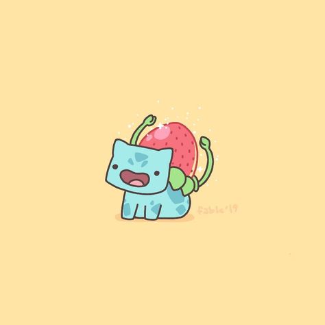 Anime Artist Sparks Joy on Instagram: “Had a strawberry craving this week. 🍓 . . . . . #bulbasaur #pokemon #nintendo #fanart #pokemongo #strawberry #cute #kawaii #chibi #cuteart…” Bulbasaur Cute, Cute Bulbasaur, Bulbasaur Pokemon, Strawberry Cute, Pokemon Bulbasaur, Pokemon Nintendo, Mega Pokemon, Anime Artist, Doodle Art Drawing