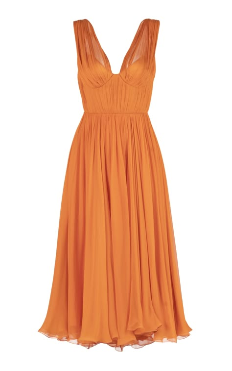 Chiffon Formal Dress, Inexpensive Wedding Guest Dress, Midi Dresses Formal, Orange Chiffon Maxi Dress, Summer Orange Chiffon Dress, Chic Orange Flowy Dress, Vintage Midi Dress, Chic Orange Chiffon Dress, Chiffon Dresses