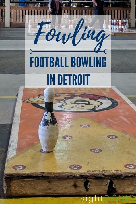 Have you heard of fowling?  It's a fun tailgate game sometimes known as football bowling that anyone can play!  Try it for yourself in Hamtramck (Detroit) Michigan.  #Detroit #Fowling Fowling Game Boards Diy, Game Boards Diy, Home Made Games, Michigan Detroit, 4h Ideas, Bowling Tips, Tailgate Games, Minute To Win It Games, Outdoor Games For Kids