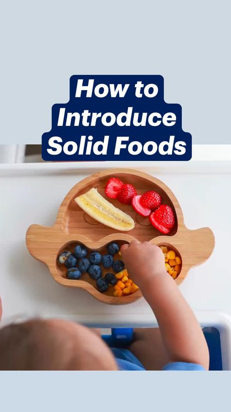 Starting solids with your baby can be overwhelming! These tips from a pediatric registered dietician can help you navigate this phase of development. Introduce Solids To Baby, Baby Solids, Full Fat Yogurt, Starting Solids, Introducing Solids, Organic Baby Food, Solids For Baby, Protein Rich Foods, Milk Alternatives