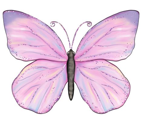 Pink Purple Butterfly, Butterfly Cake Topper, Butterfly Art Painting, Pastel Butterflies, Butterfly Cakes, Butterfly Party, בר מצווה, Butterfly Theme, Butterfly Pictures