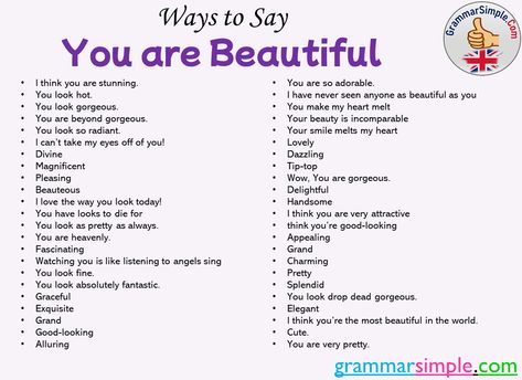 Ways To Say You Are Beautiful, Ways To Say How Are You, English Language Learning Activities, Ways To Say Said, Beautiful Words In English, Proper English, Things To Do At Home, Words To Use, Writing Inspiration Prompts