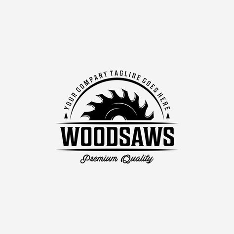 Wood saws vintage logo with wood working... | Premium Vector #Freepik #vector #woodworking-logo #saw-logo #sawmill #carpenter-logo Sawmill Logo, Wood Moodboard, Carpenter Logo, Association Logo, Power Saw, Tool Logo, Woodworking Logo, Saw Tool, Business Logos