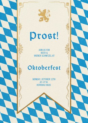 Customize 'Bavaria' Oktoberfest Invitation online and send via email, text message, or a shareable link. Instantly track deliveries and opens, and message recipients. Oktoberfest Party Invitation, Germany Party, Oktoberfest Invitation, Octoberfest Party, Football Beer, Entertaining Dinner, Modern Classic Wedding Invitations, Belated Birthday Card, Oktoberfest Party