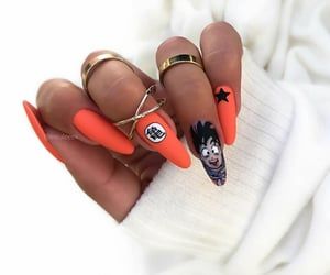 Dragon Ball Nails, Dragon Ball Z Nails, Mickey Nails, Angel Nails, Anime Nails, Stiletto Nails Designs, Paws And Claws, Anime Dragon Ball Super, Pretty Acrylic Nails