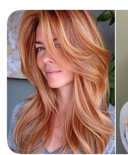 Strawberry Blonde Medium Hair, Natural Redhead Highlights, Blonde Hair To Red Hair Before And After, Red Head Highlights, Blonde Highlights In Red Hair, Red Hair With Blonde Highlights Balayage, Natural Red Hair With Blonde Highlights, Blonde Highlights On Red Hair, Long Blonde Hair Extensions