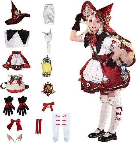 Klee Summer Outfit Genshin, Klee Outfit, Klee New Skin, Homemade Cosplay, Klee Cosplay, Genshin Cosplay, Magical Girl Outfit, Witch Cosplay, Cosplay Inspo