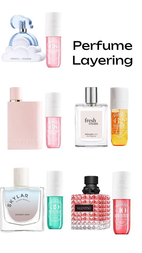 #perfume #layering #perfumelayering #scent #aesthetic #fyp #fypshuffle #home #pages Scent Aesthetic, Aesthetic Perfumes, Perfume Ariana Grande, Perfume Layering, Perfume Hacks, Victoria's Secret Perfume, Womens Body, Fragrances Perfume Woman, Perfume Body Spray