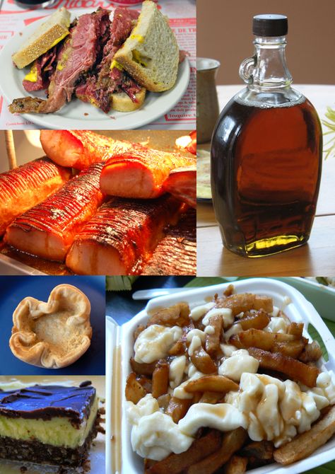 Canadian Cuisine: Montreal-style smoked meat, maple syrup, peameal bacon, butter tart, poutine, Nanaimo bar - Wikipedia Montreal Style, Nanaimo Bar, Pumpkin Swirl Brownies, Peameal Bacon, Canadian Recipes, Bacon Butter, Butter Tart, Canadian Cuisine, Canadian Culture