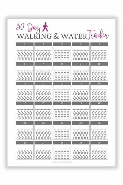 21 Day Walking Challenge, Water Challenge 30 Day, Walking Journal, Walking Log Printable, Walking Tracker, Day Challenge, Mile Tracker Printable, 30 Day Walking Challenge Printable, Free Printable Step Tracker