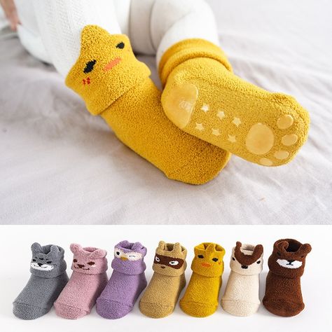 Winter Baby Girl, Winter Newborn, Animal Socks, Socks Cute, Toddler Socks, Soft Slippers, Sock Animals, Winter Socks