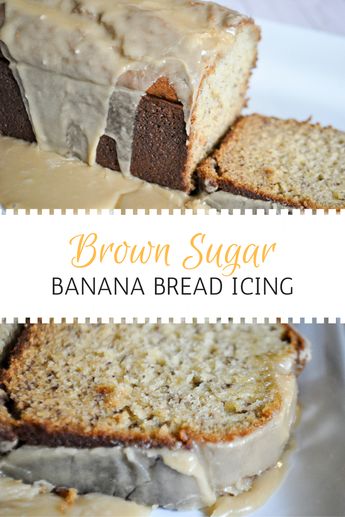 Frosting For Banana Muffins, Banana Icing Recipe, Banana Bread Frosting Easy, Glaze Icing For Banana Bread, Frosting For Banana Bread, Banana Bread With Icing Recipe, Icing For Bread, Banana Icing Recipe Frostings, Banana Bread With Frosting