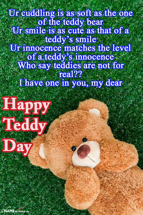 Valentine's Day Wishes Quotes That Will Spark Your Love - Ideas at Namewishes Teddy Day Wishes For Boyfriend, Teddy Day Message For Him, Teddy Day Quotes For Him, Teddy Day Quotes For Boyfriend, Teddy Day Gift Ideas, Valentine Sketches, Happy New Year Thoughts, Promise Day Messages, Teddy Day Quotes