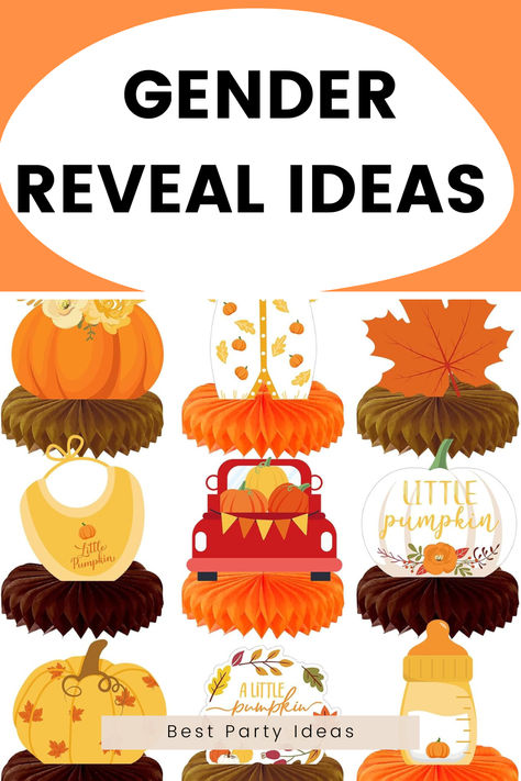 Celebrate your little pumpkin's arrival with these adorable fall gender reveal ideas! 🍂🎉 From cozy gatherings with seasonal decor to fun activities like pumpkin carving or a color reveal with leaves, these new and cute ideas will enchant your guests. Embrace the warmth of the season while sharing the excitement of your baby’s gender in style! 🍁💖 #FallGenderReveal #UniqueReveal #PartyIdeas #CuteReveal Fall Gender Reveal Ideas, Best Party Ideas, Gender Reveal Unique, Gender Reveal Ideas, Cute Ideas, Best Party, Reveal Ideas, Gender Reveal, Best Part Of Me