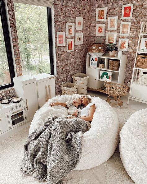 Mary Lawless Lee (@marylawlesslee) • #happilygrey #baby #1year #playroom #decor #babydecor #interiors #beanbag #cuddles #momlife #Sundaymornings Organizing House, Mary Lawless Lee, Cool Bean Bags, Giant Bean Bag Chair, Adult Bean Bag Chair, Bag Chairs, Nursery Storage, Verses Quotes, Birthday Board