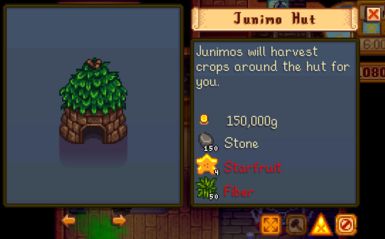 Tired of having to wait a lifetime to get the Junimo Hut? Want Robin to build it? Or do you simply want the friendship with Wizard to be more useful? Well, all that and more is included in this mod. Sdv Junimo Hut Layout, Junimo Hut Stardew Valley, Stardew Valley Robin Buildings, Stardew Valley Junimo Hut Layout, Junimo Hut Layout, Stardew Valley Tips, Hut House, The Friendship, Games Images