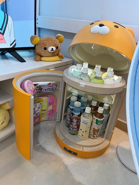 Kakao Ryan, Mini Fridge In Bedroom, New Fridge, Room Gaming, Kakao Friends, Mini Fridges, Anime Room, Mini Fridge, Room Makeover Inspiration