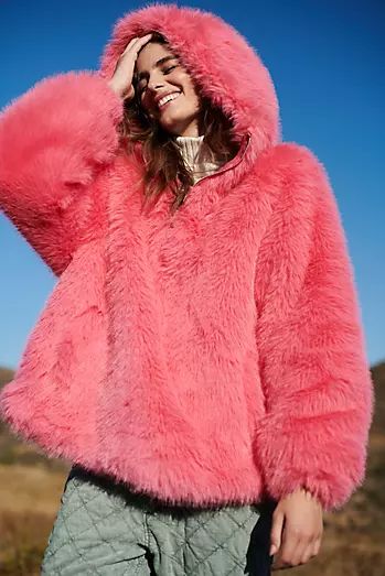 Collection: Holiday Unexpected | Free People Paris In The Fall, Fuzzy Pullover, Pink Fits, Free People Jacket, Brunch Outfit, Baby Long Sleeve, Concert Outfit, Boho Outfits, Hooded Jacket