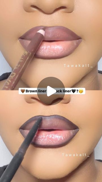 How To Apply Lip Gloss, How To Do Lip Liner And Gloss, Lips Makeup Ideas, Lipstick Tutorial Video, How To Do Lip Liner, Lip Liner Looks, Quick Eye Makeup Tutorial, Lip Liner Tutorial, Ombre Lips Tutorial