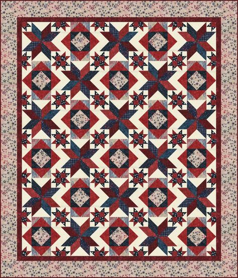 Timeless Treasures | Treats Freedom – Stars of Honor Twin Quilt Pattern, Wholesale Fabric Suppliers, Cottage Quilt, Timeless Treasures Fabric, Cat Cuddle, Batik Quilts, Quilt Of Valor, Patriotic Quilts, House Quilts