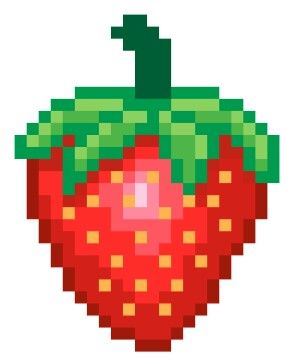 Red strawberry Pixel Strawberry Png, Strawberry Perler Bead Pattern, Pixel Art Strawberry, Strawberry Perler, Strawberry Pixel Art, Pixel Cherry, Pixel Strawberry, Strawberry Pictures, Embroidery Floss Crafts