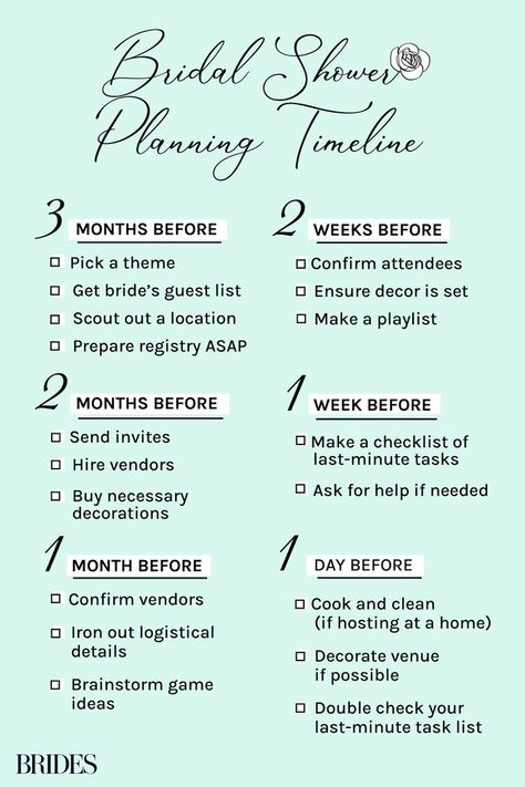 The Ultimate Bridal Shower Planning Timeline and Checklist Bridal Shower Timeline, Bridal Shower Checklist, Simple Bridal Shower, Bridal Shower Planning, Plan A Wedding, Bachelorette Party Planning, Pre Wedding Party, Weddings By Color, Planning Checklist