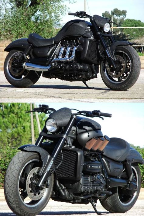 Triumph Rocket Roadster ‘Rocketter’ by Dino Romano Muscle Bike Motorcycles, Triumph Rocket 3 Custom, Triumph Rocket 3r, Triumph Rocket 3 Gt, Roadster Bike, Triumph Rocket 3, Apocalyptic Vehicles, Kawasaki Vulcan S, Triumph Rocket